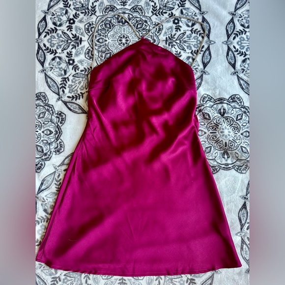 Hello Molly - Rhinestone Backless Mini Dress (S, Wine Red) - Picture 5 of 7